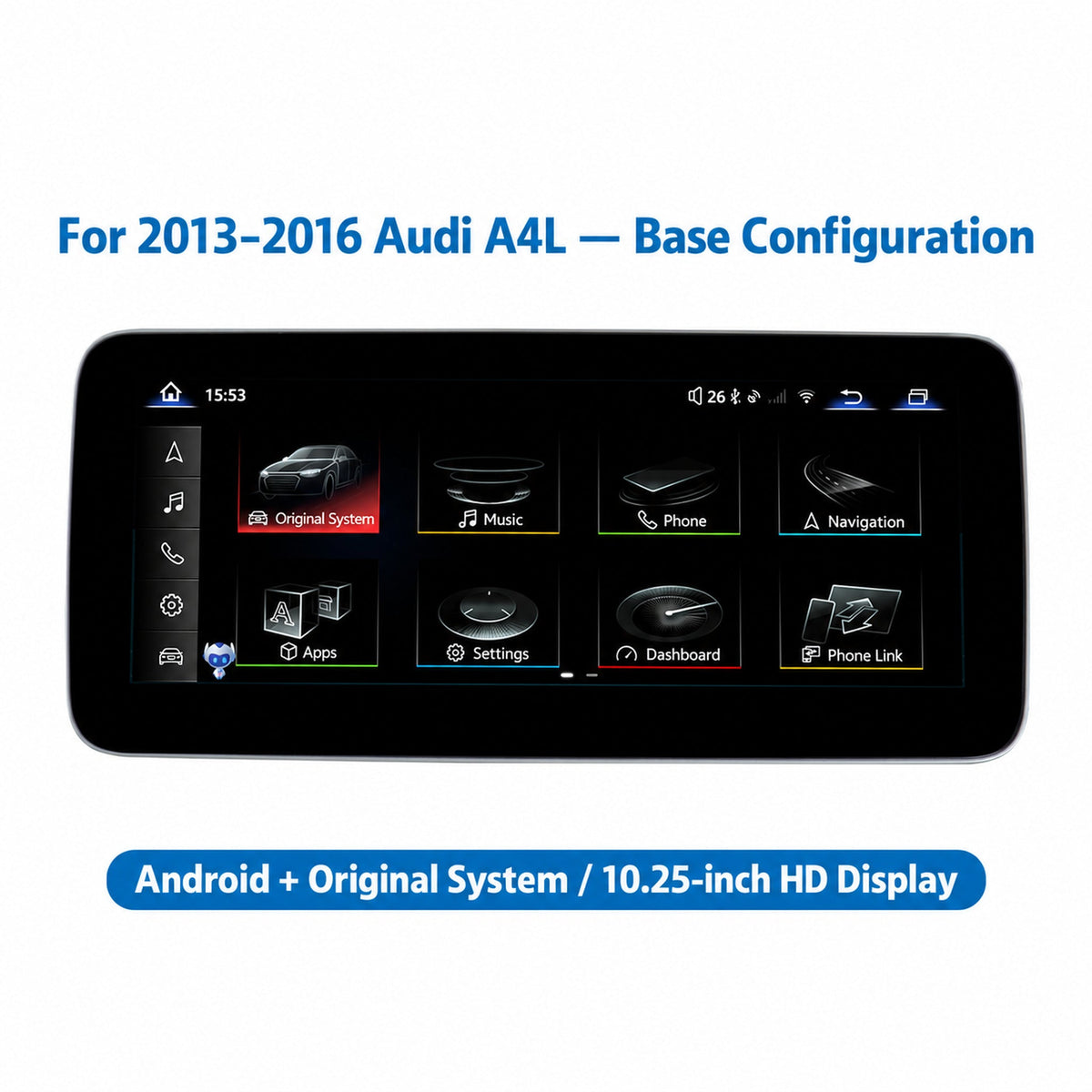 Navigation display and accessories — English product illustration