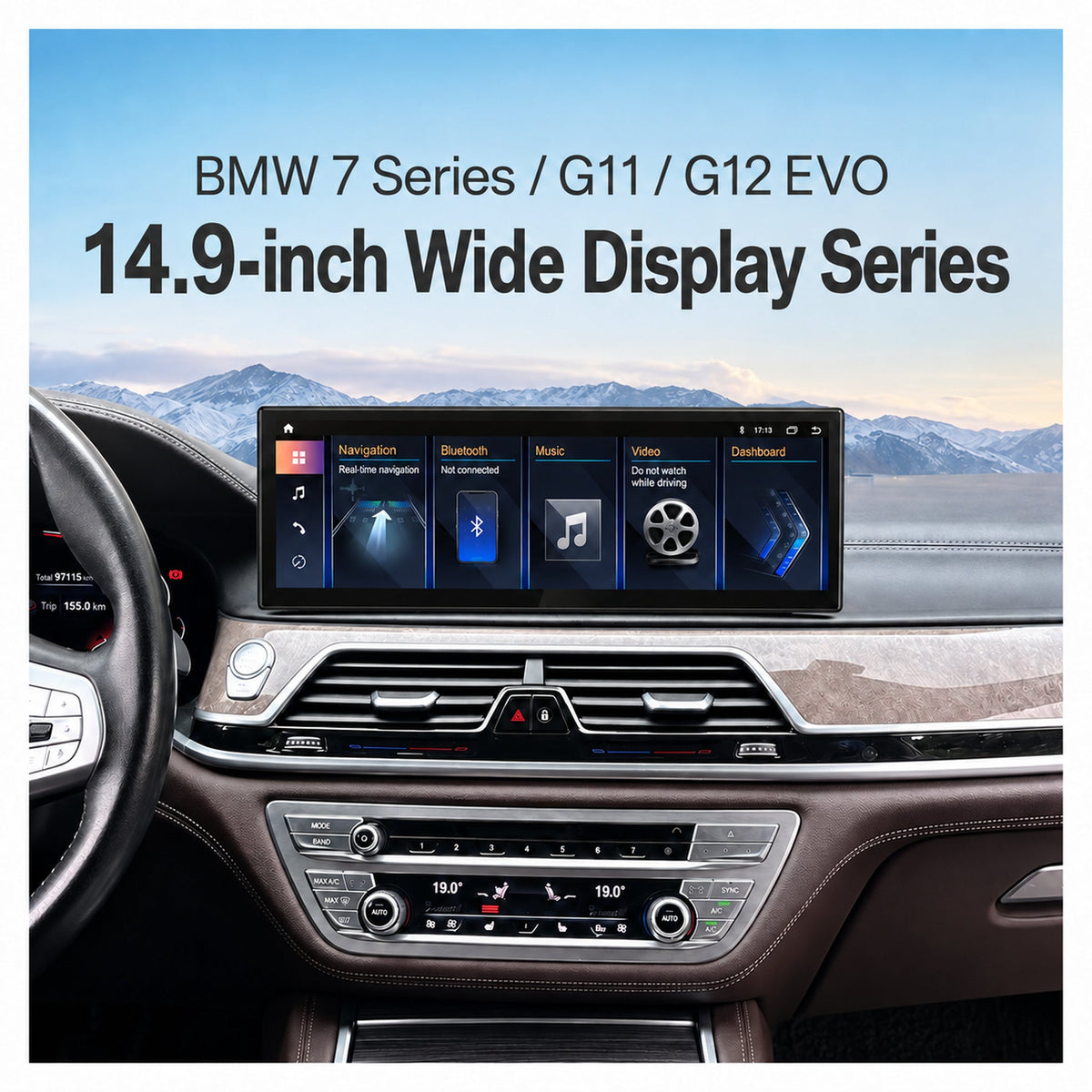 Navigation display and accessories — English product illustration