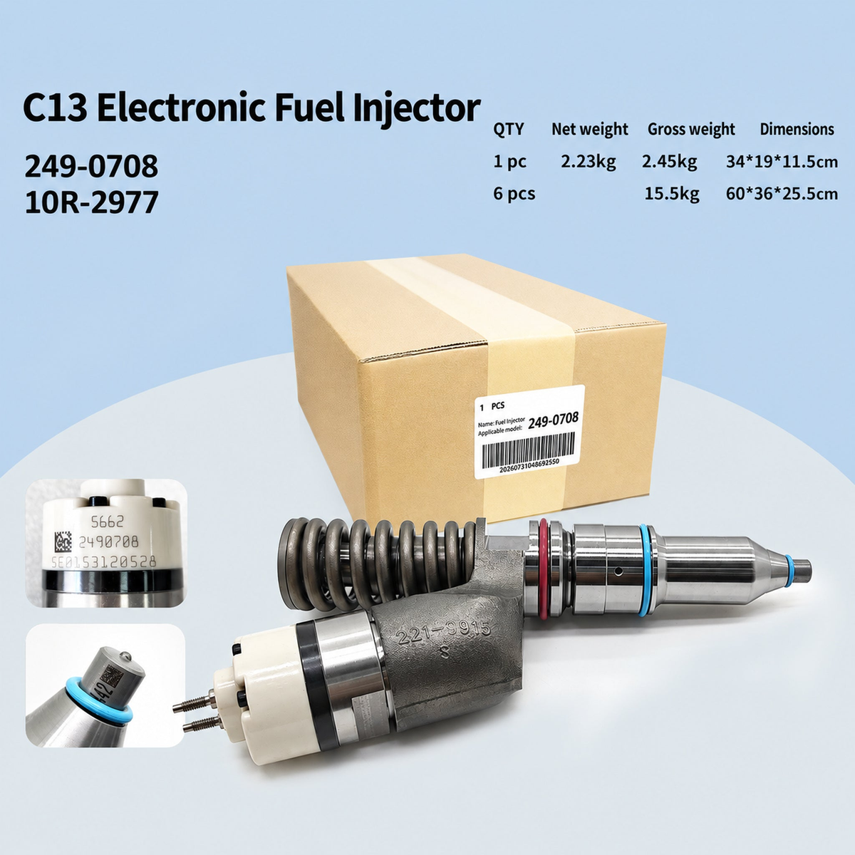Product details and specifications in English