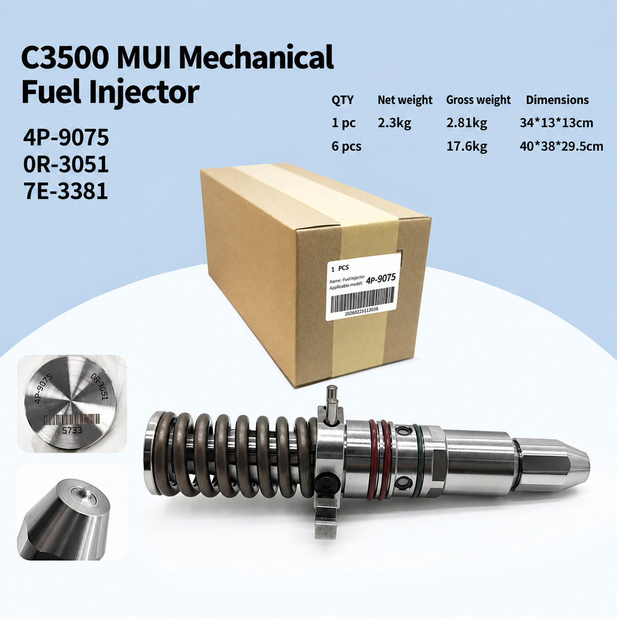 Product details and specifications in English