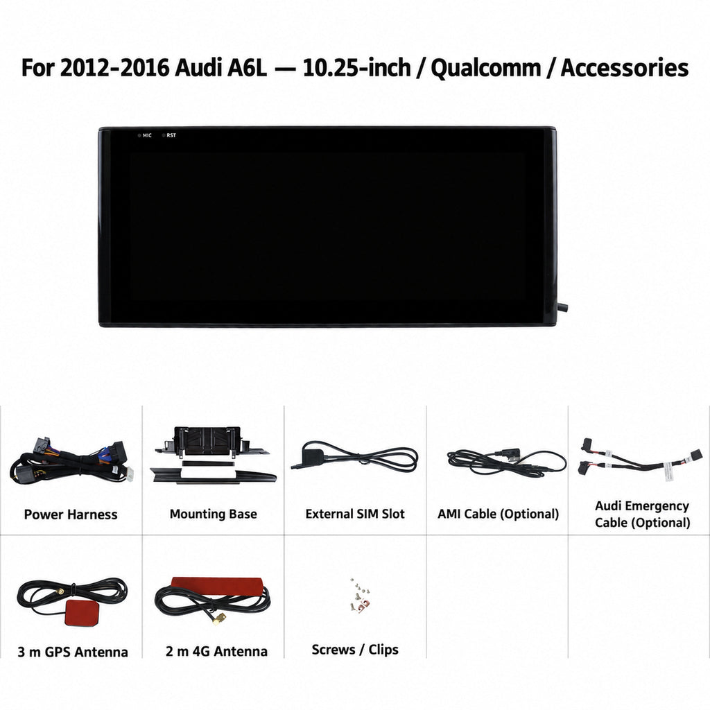 Navigation display and accessories — English product illustration