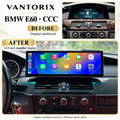 BMW E60 CCC before and after display upgrade; different supplier reference vehicles, English presentation edited