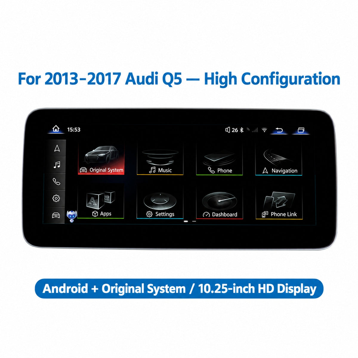 Navigation display and accessories — English product illustration